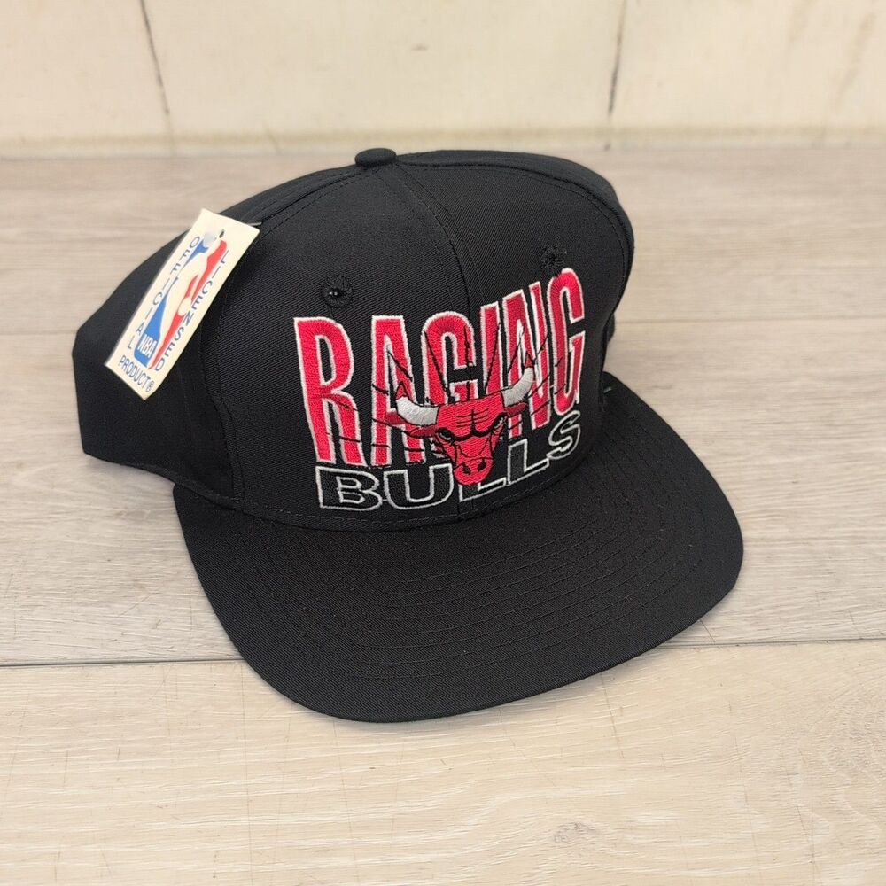 VTG 90's NBA Chicago Bulls Raging Bulls Contacos Brothers Snapback Hat AJD New